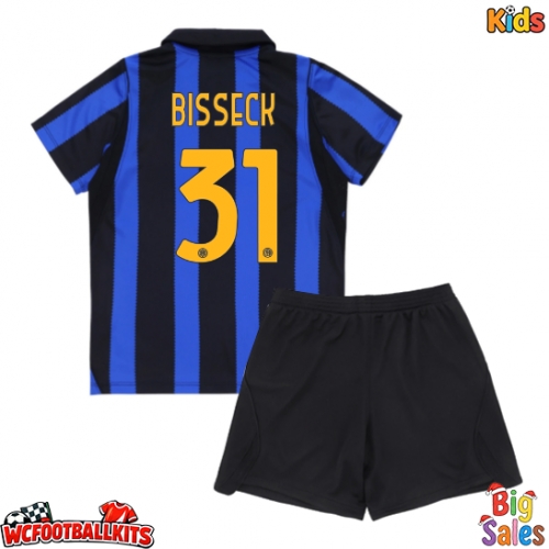 Inter Milan Yann Bisseck #31 Replica Home Stadium Kit for Kids 2026-27 Short Sleeve (+ pants)